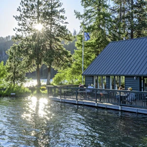 USA, North America, Cascades, Oregon, The Boathouse at Suttle Lake Lodge