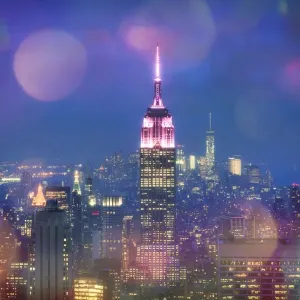 USA Print: Empire State Building and Midtown Manhattan Skyline