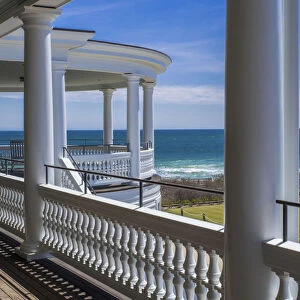 USA, Rhode Island, Watch Hill, Ocean House, luxury resort since 1868, porch