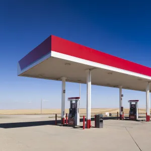 USA, South Dakota, Selby, gas station