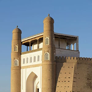 Uzbekistan, Bukhara, the gateway to the Ark fortress, UNESCO world heritage site