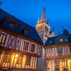 Vannes by night, Brittany, France