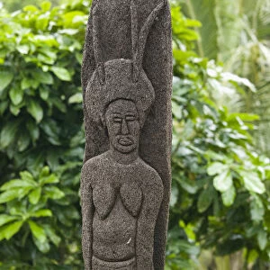 Vanuatu, Tanna Island, Lamnatu, Native Lava Stone Carvings
