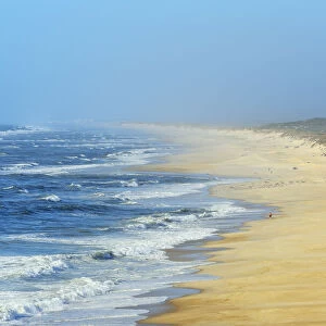 The vast sandy of Praia Velha, Sao Pedro de Moel. Marinha Grande, Leiria. Portugal