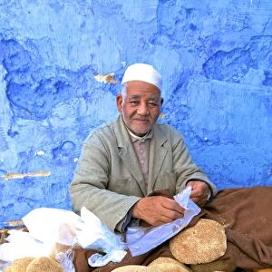 Vendor with Freshly Baked Bread, Rabat, Morocco, North Africa