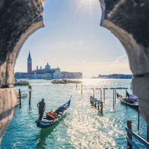 Venetian Print of St Mark's Waterfront and San Giorgio Maggiore Venetian Print of St Mark's Waterfront and San Giorgio Maggiore