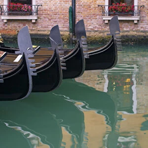 Venice, Veneto, Italy. Gondola details