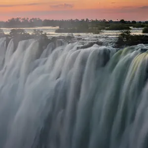 Victoria Falls at dusk, Livingstone, Zambia Victoria Falls at dusk, Livingstone, Zambia