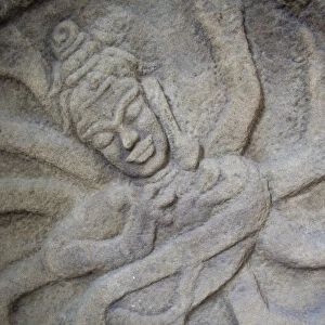 Vietnam, Danang, Museum of Cham Sculpture, Sandstone Carving of God Siva
