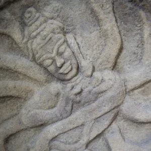 Vietnam, Danang, Museum of Cham Sculpture, Sandstone Carving of God Siva