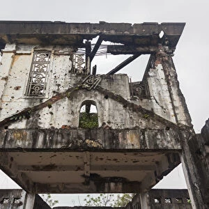 Vietnam, DMZ Area, Quang Tri, ruins of Long Hung Church destroyed during Vietnam War