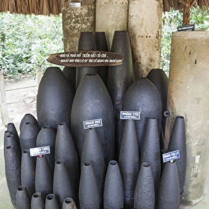 Vietnam, Ho Chi Minh City, Cu Chi Tunnels, Exhibit of Unexploded American Munitions