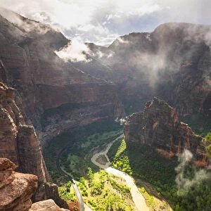 View from Angels landing Zion National Park, Utah, USA