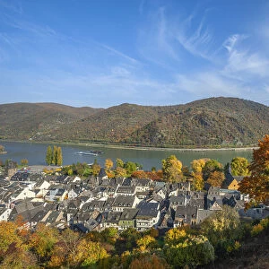 View on Bacharach, Rhine valley, UNESCO World Heritage site, Rhineland-Palatinate, Germany