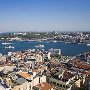 View of Bosphorus from Galata Tower, Istanbul, Turkey