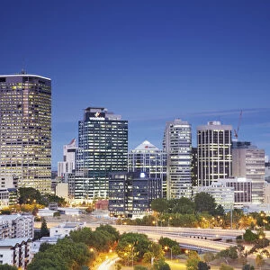 View of city skyline, Perth, Western Australia, Australia