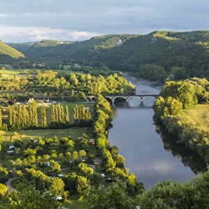 View over Dordogne River, Beynac-et-Cazenac, Beynac, Dordogne, France