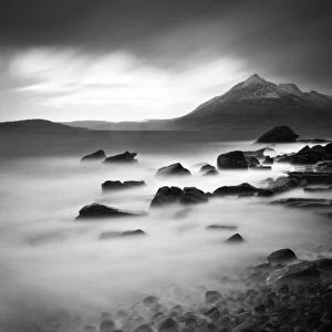 View from Elgol beach to the Cuillin Hills, Isle of Skye, Scotland, UK
