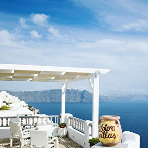 A view towards Fira, Oia, Santorini, Greece