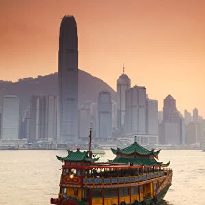View of Hong Kong Island skyline across Victoria Harbour, Hong Kong, China