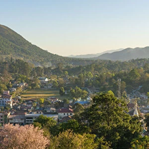 View of Kalaw and mountains at Thein Taung Monastery, Kalaw, Kalaw Township