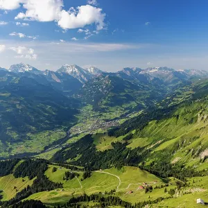 View of Kander Valley and mountains from Niesen mountain, Canton of Bern, Switzerland View of Kander Valley and mountains from Niesen mountain, Canton of Bern, Switzerland