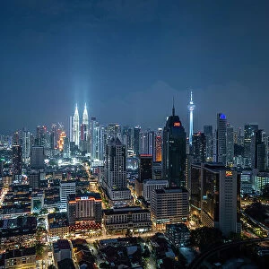 View of Kuala Lumpur at night, Malaysia