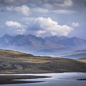 View across Loch Leathan to the Cuillin Hills, Trotternish Peninsula, Isle of Skye