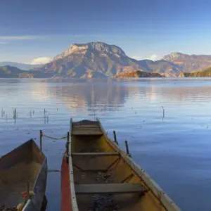 View of Lugu Lake, Yunnan, China View of Lugu Lake, Yunnan, China