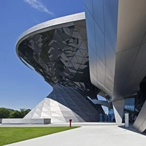 View of the main entrance to BMW Welt (BMW World), a multi-functional customer experience
