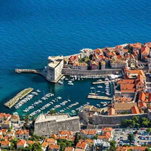 View from Mount Srd, Old Town, Dubrovnik, Dalmatia, Croatia