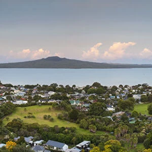 View of North Head and Rangitoto Island, Auckland, North Island, New Zealand