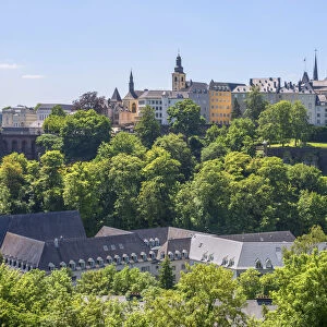 View from ObergrAonewald fortress at Luxembourg city