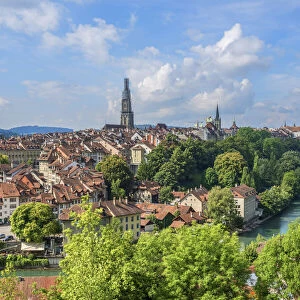 View on the old town of Bern with river Aare, Berne, Switzlerand