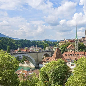 View on the old town of Bern with river Aare, Berne, Switzlerand
