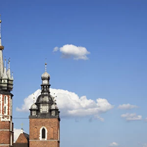 View of St Marys Church, Krakow, Poland