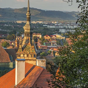 View from St. Nicolaes church at Sighisoara, Unesco World Heritage Site, Transylvania, Romania