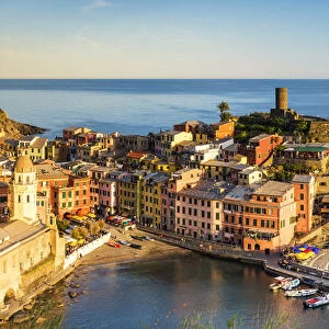 View over Vernazza, Cinque Terre, Liguria, Italy
