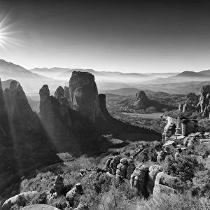 Viewpoint above the Holy Monastery of Rousanou, Meteora, Thessaly, Greece