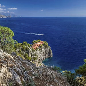 Villa Malaparte at Punta Masullo, Capri, Gulf of Naples, Campania, Italy