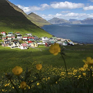 The village of Funningur. Eysturoy, Faroe Islands