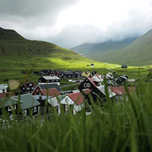 Village of Gjogv. Islands of Eysturoy. Faroe Islands