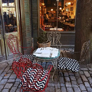 Vintage seats in a restaurant of the Maschwitz Market, Buenos Aires, Argentina