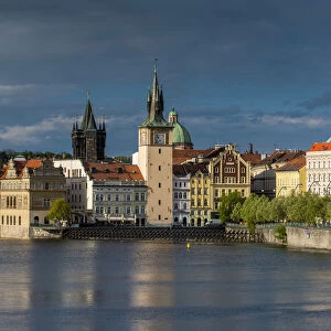 Vltava River and Smetana Museum, Prague, Bohemia, Czech Republic