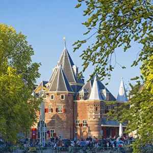 De Waag building on Kloveniersburgwal canal, Amsterdam, Netherlands