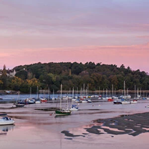 Wales, Conwy, The River Conwy at Dawn
