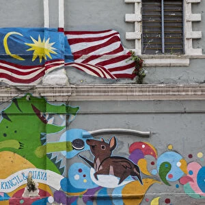 Wall murals, China Town, Kuala Lumpur, Malaysia