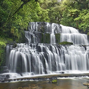 Waterfall - New Zealand, South Island, Otago, Clutha, Catlins, Owaka, Purakaunui Falls