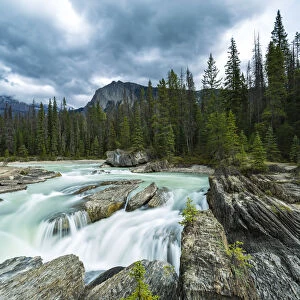 Waterfalls near Natural Bridge, Yoho National Park, Field, British Columbia, Canada