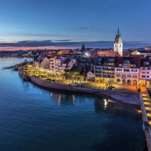 Waterfront and old town of Friedrichshafen, Baden-Wurttemberg, Germany